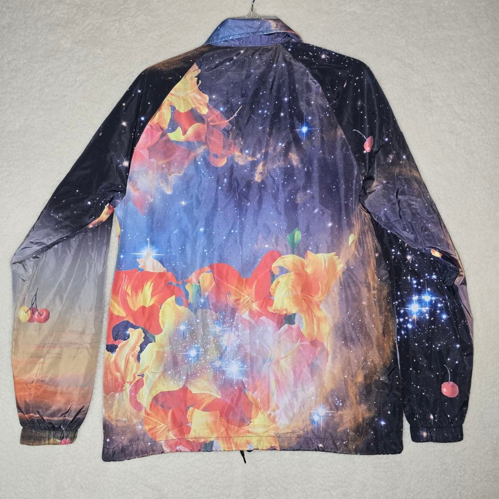 Men's RIPNDIP Lightweight Jacket S Black Orange Galaxy Print - Picture 5 of 8